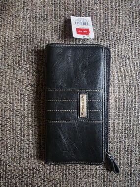 Relic Black Zip-Around Wallet